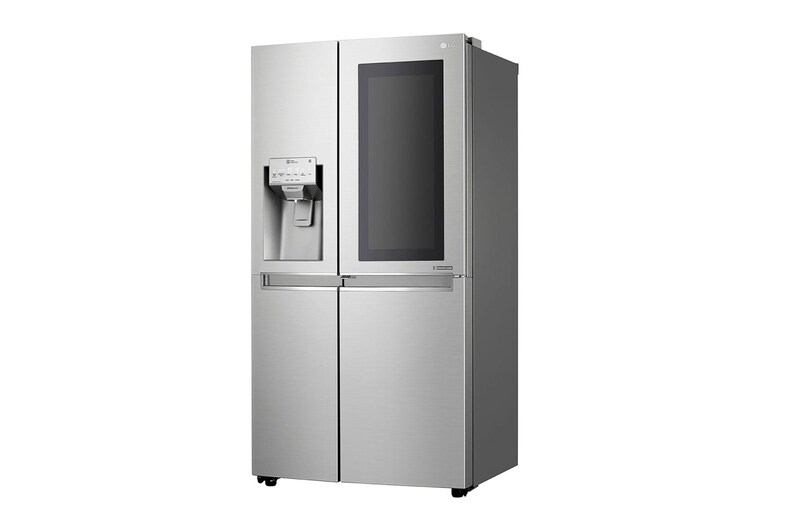 LG Side-by-Side mit InstaView Door-in-Door® | Eis-, Crushed Ice- und Wasserspender  | 625  Liter Kapazität |​ ​​​​​​Energieeffizienzklasse​ F​ | Interner Wassertank 4L | Edelstahl | GSX961NEVZ, GSX961NEVZ