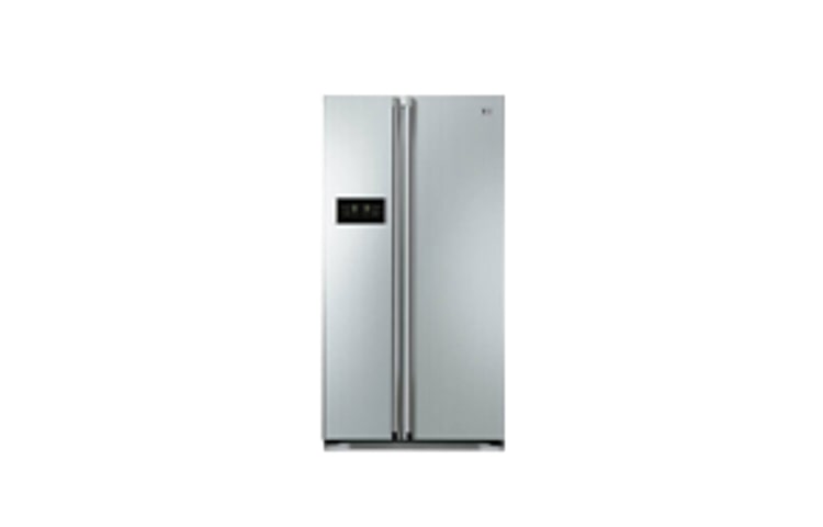 Vorderseite von Stylische Side-by-Side Kühl-Gefrierkombination mit extra leisem Kompressor GW-B217FLQV
