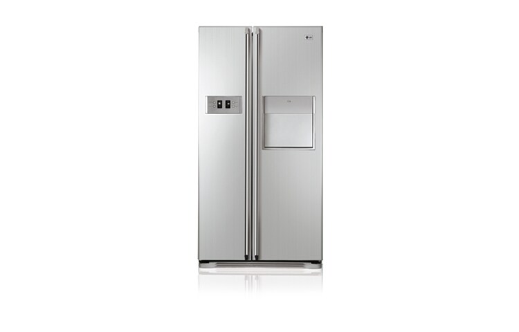 Vorderseite von Side by Side Kühlschrank mit Premium Platinum Front, Energieeffizienzklasse A&#43; und Bioshield™ GW-C217FLQV