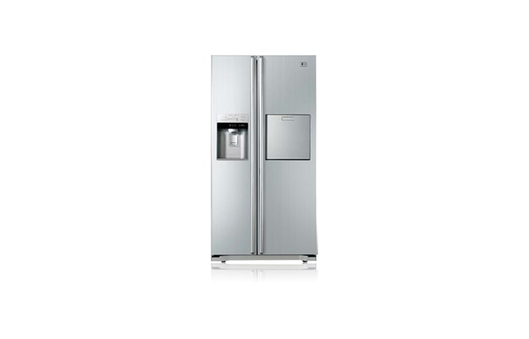 Vorderseite von Side by Side Kühlschrank ohne Festwasseranschluss sowie No Frost-Technologie GW-P227HNXV