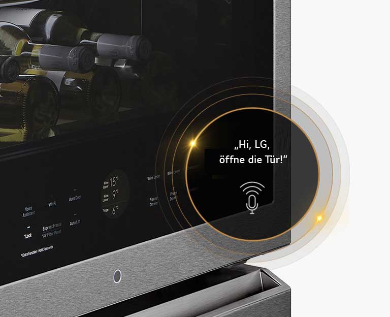 Der Weinkühlschrank kann per App gesteuert werden.