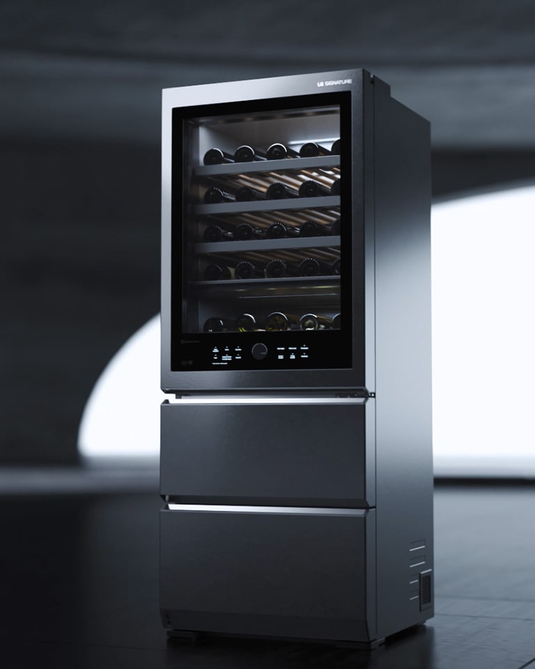 Eine Darstellung des Weinkühlschranks mit dem Hauptaugenmerk auf Design und Technik