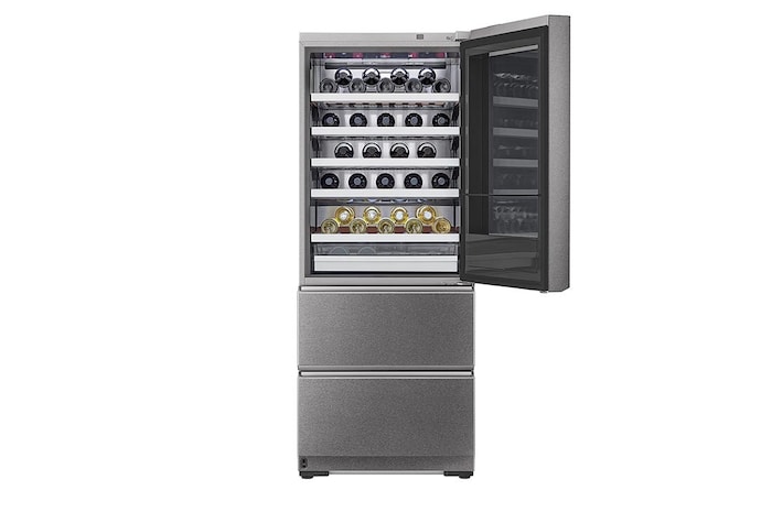LG SIGNATURE Weinkühlschrank mit InstaView® (E, 420L, 179cm hoch) mit Eclipse Display & Inverter Linear Compressor® | LSR200W, LSR200W