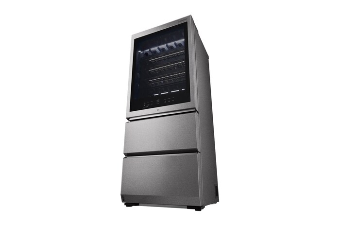 LG SIGNATURE Weinkühlschrank mit InstaView® (E, 420L, 179cm hoch) mit Eclipse Display & Inverter Linear Compressor® | LSR200W, LSR200W