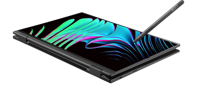 Es zeigt den Tablet-Modus LG gram 2in1.