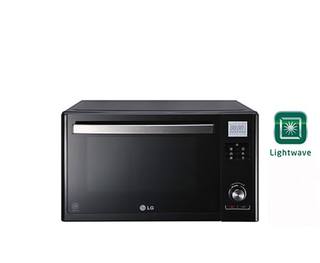 LG Lichtwellenofen mit Carbon Heizelement, Heißluft und Pizzaprogramm inkl. Metallform, MJ3281CBS