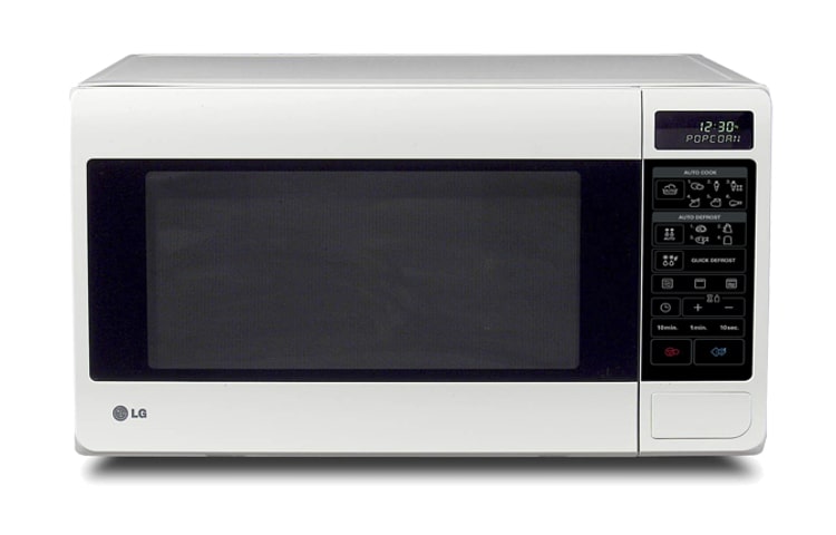 Vorderseite von Weißes Einsteigermodell 2-in-1 Mikrowelle mit Grill MG3847G
