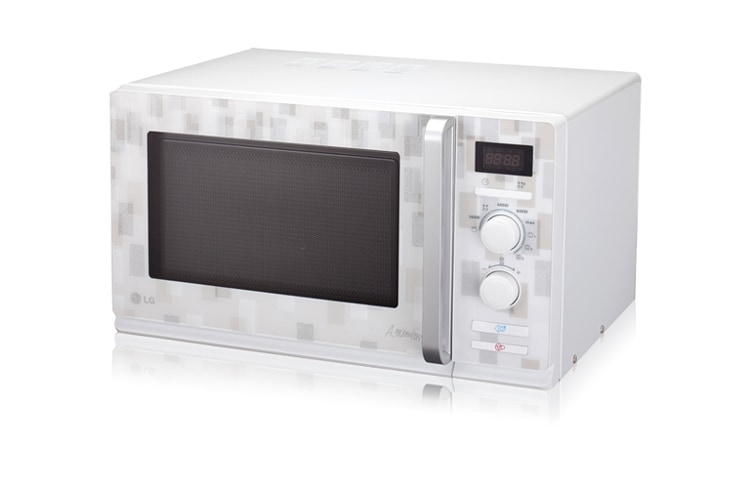 LG 2-in-1-Mikrowelle in extravagantem Design von Alessandro Mendini mit Quarz-Grill und Schnell-Auftaufunktion, MH6331R