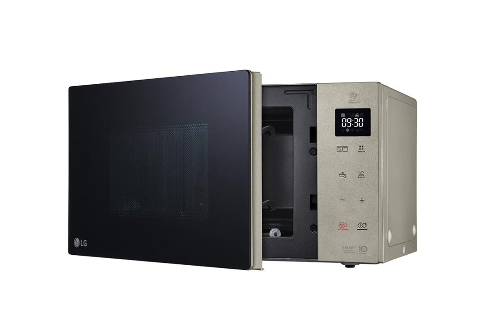 LG Mikrowelle Noble Steel (25 L, 1000 Watt) mit Quarzgrill, Smart Inverter Technologie & EasyClean | MH6535NBS, MH6535NBS