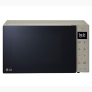 Vorderansicht der 25 L & 1000 Watt Mikrowelle mit Quarzgrill Noble Silber MH6535NBS