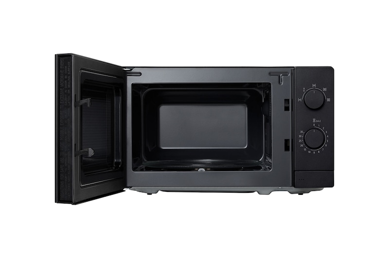 Vorderansicht des geöffneten Mikrowellenherds