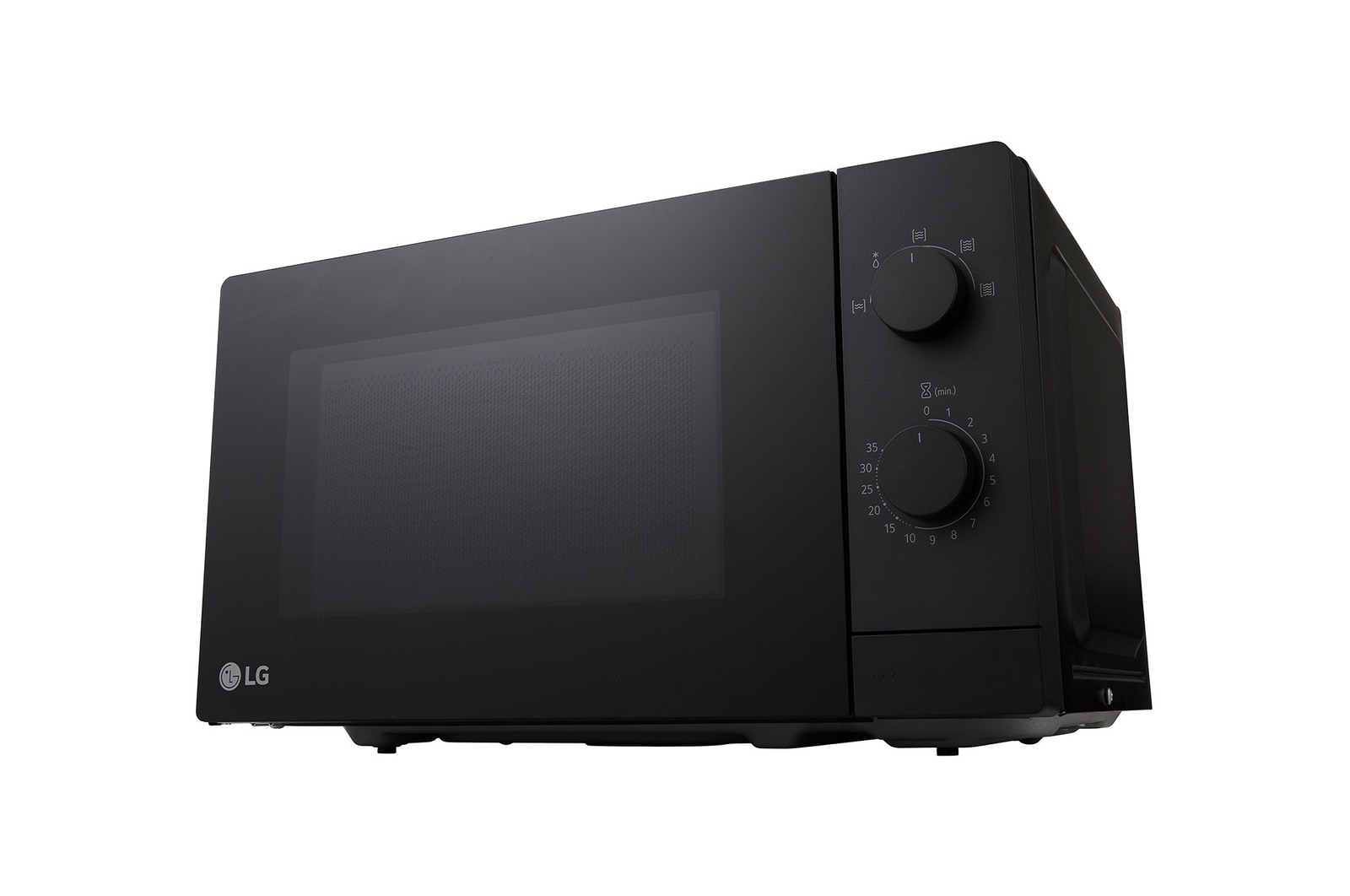 Rechte Draufsicht des Mikrowellenherds