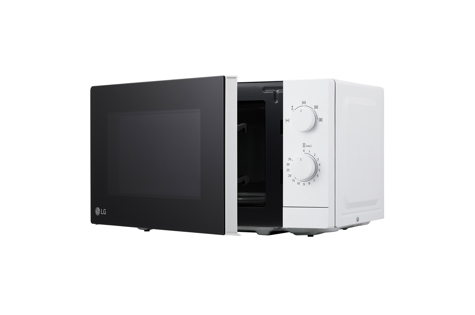 Mikrowellenherd mit intuitiven Doppelbedienfeldern für Strom- und Zeitsteuerung