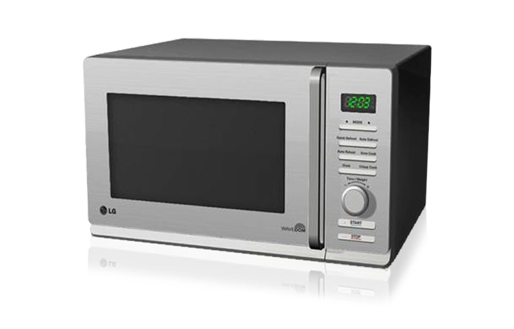 Vorderseite von Silberne Solo-Mikrowelle mit extra-schneller Garzeit und 23 Liter Garraum MS2387ARS