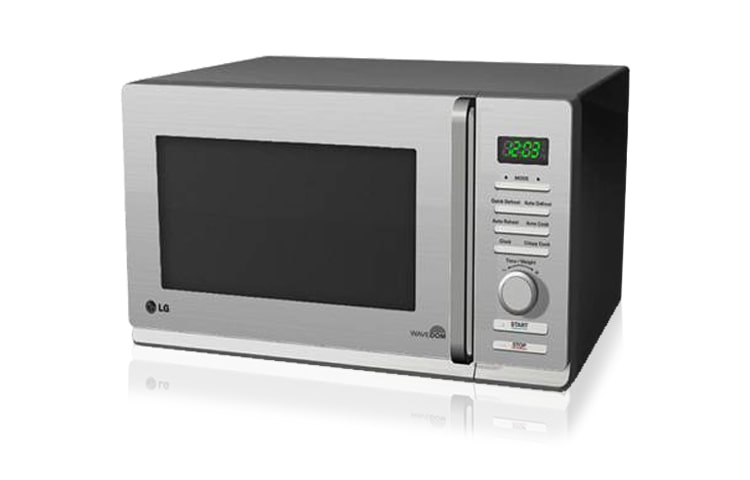 LG Silberne Solo-Mikrowelle mit extra-schneller Garzeit und 23 Liter Garraum, MS2387ARS