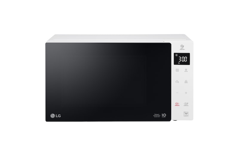 Vorderansicht der 23 L & 1000 Watt Solo-Mikrowelle Weiß MS23NECBW 