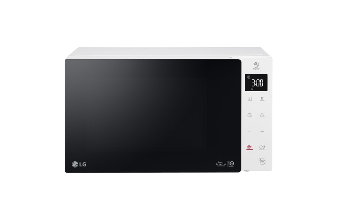 Vorderansicht der 23 L & 1000 Watt Solo-Mikrowelle Weiß MS23NECBW 