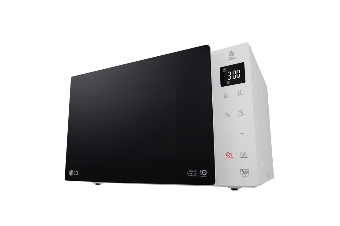 LG Solo-Mikrowelle Weiß (23 L, 1000 Watt) mit Smart Inverter Technologie & EasyClean | MS23NECBW, MS23NECBW