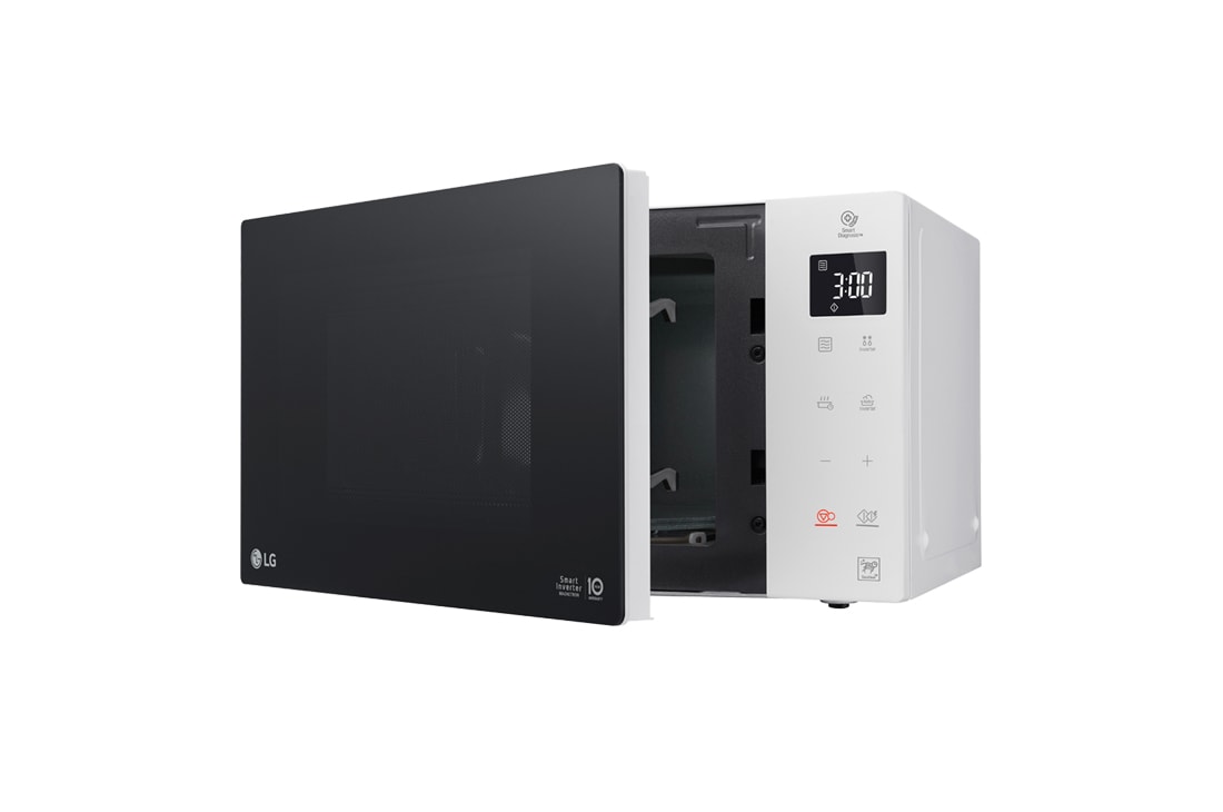 LG Solo-Mikrowelle Weiß (23 L, 1000 Watt) mit Smart Inverter Technologie & EasyClean | MS23NECBW, MS23NECBW