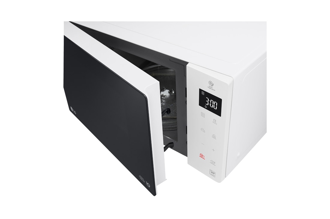 LG Solo-Mikrowelle Weiß (23 L, 1000 Watt) mit Smart Inverter Technologie & EasyClean | MS23NECBW, MS23NECBW