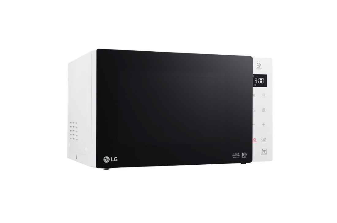LG Solo-Mikrowelle Weiß (23 L, 1000 Watt) mit Smart Inverter Technologie & EasyClean | MS23NECBW, MS23NECBW