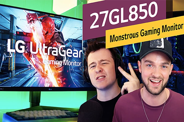 influencers' picture (ali-a and muselk) with 27GL850