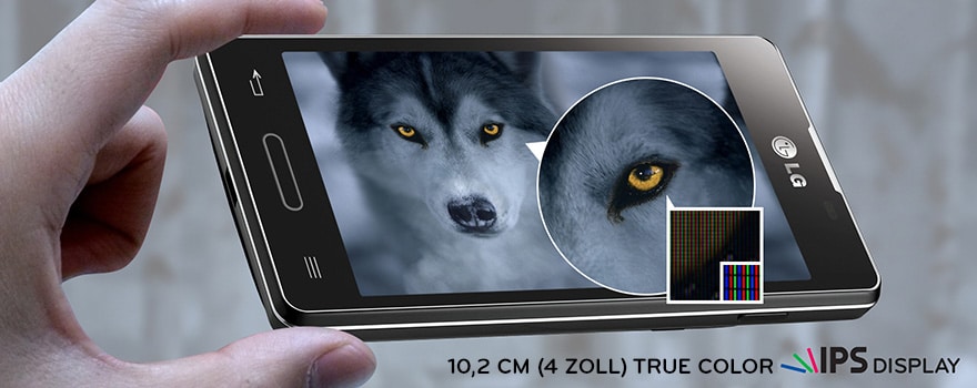 Scharfes 10,2 cm (4 Zoll) IPS-Display