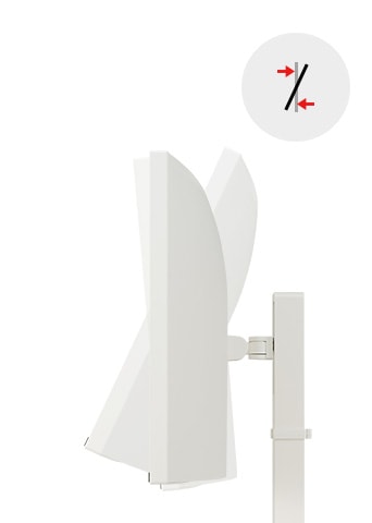 Neigungsverstellbarer Monitor.