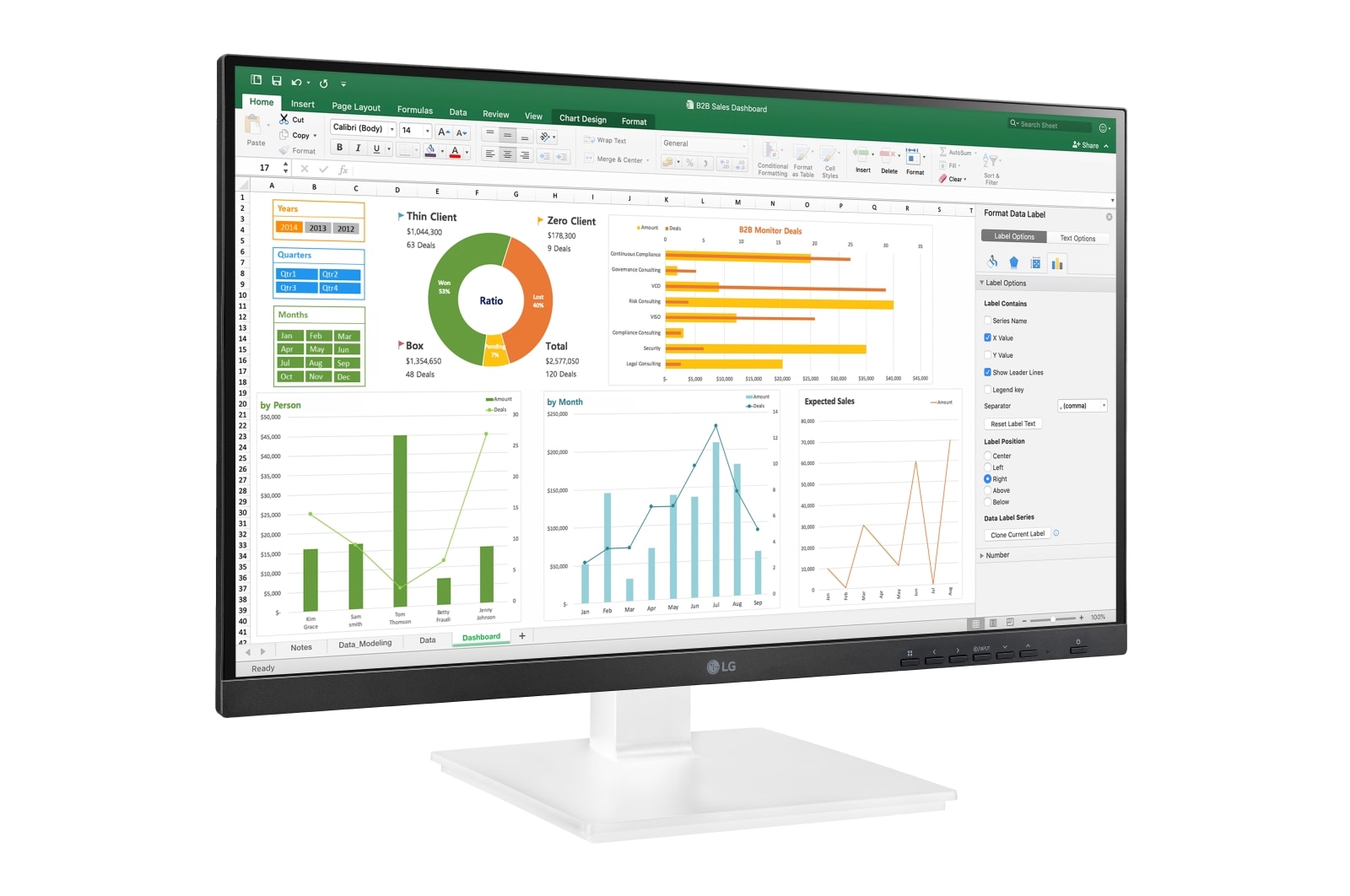 LG 24 Zoll IPS Monitor mit Full HD-Auflösung und Farbkalibrierung, 24BN650Y-W.AED