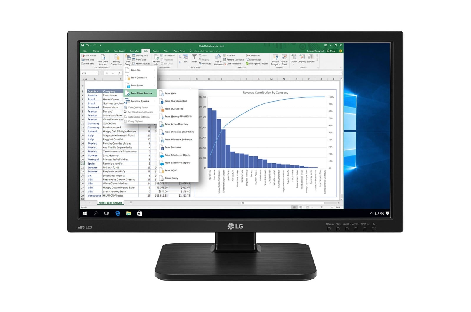Vorderseite von Zero Client Monitor 24 Zoll 16:9 V-Serie 24CAV37K-B