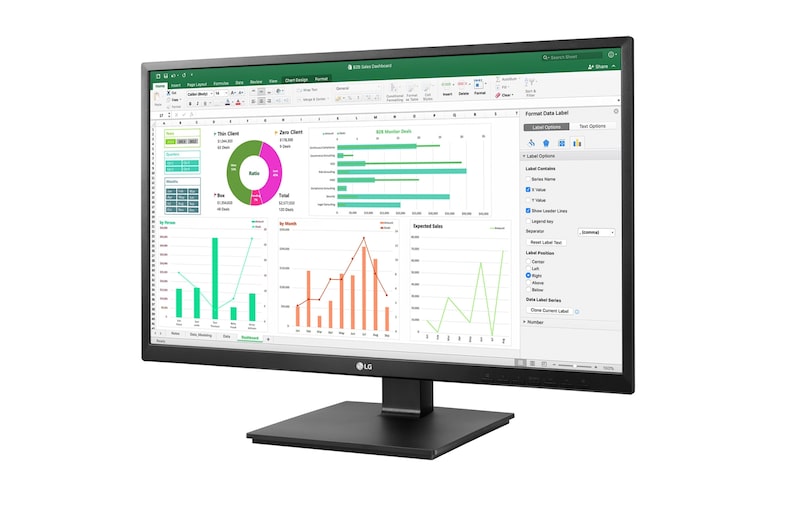 LG 27 Zoll Full HD Monitor mit IPS, Flicker Safe und Lese-Modus, 27BN550Y-B