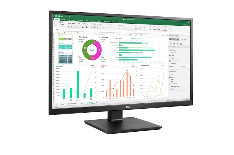 LG 27 Zoll Full HD Monitor mit IPS, Flicker Safe und Lese-Modus, 27BN550Y-B
