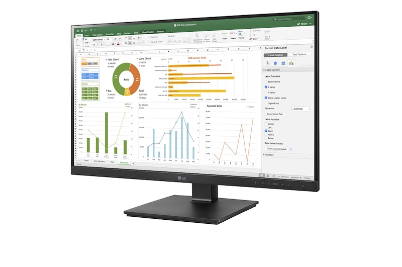 LG 27 Zoll IPS Monitor mit Full HD-Auflösung und Farbkalibrierung (TCO 8.0), 27BN650Y-T