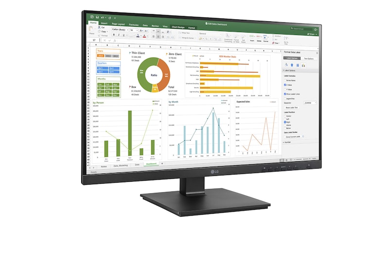 LG 27 Zoll IPS Monitor mit Full HD-Auflösung und Farbkalibrierung (TCO 8.0), 27BN650Y-T