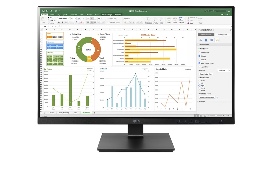 LG 24 Zoll IPS Monitor mit Full HD-Auflösung und Farbkalibrierung, 24BN650Y-B