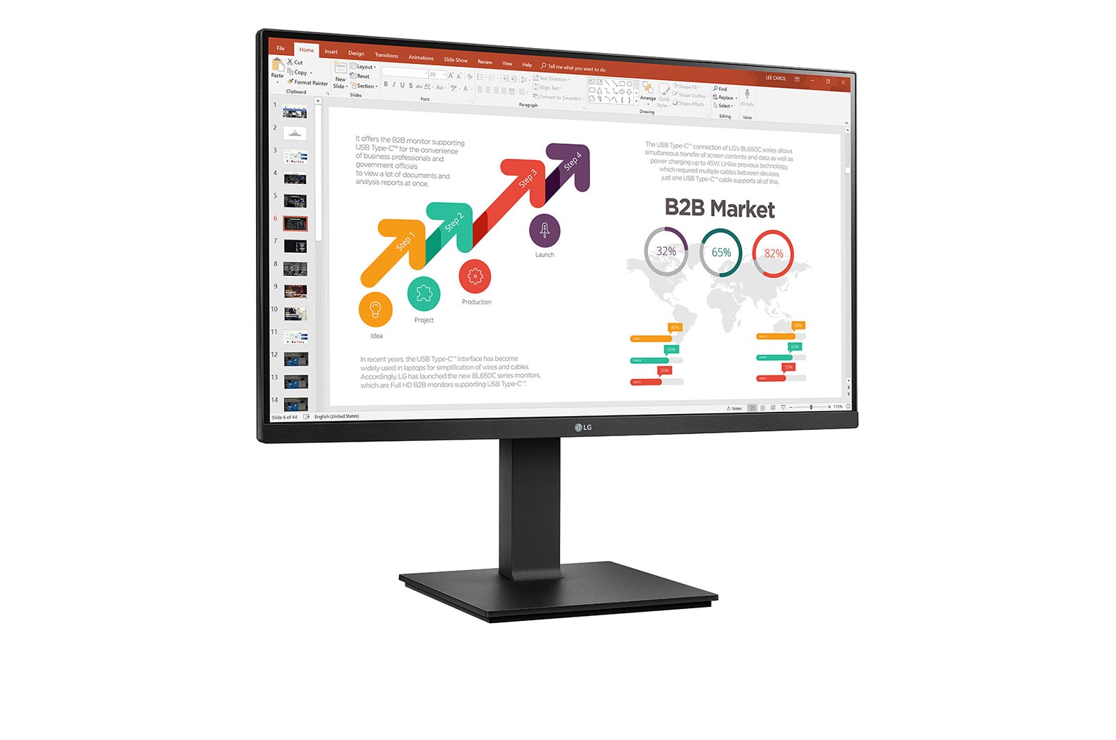 LG 27-Zoll (1920x1080) IPS Monitor mit Full HD, 27BP450Y-B