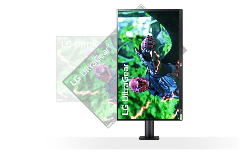LG 27 Zoll UltraGear™ Ergo Gaming Monitor mit QHD und Nano IPS mit 1 ms (GtG), 27GN880-B