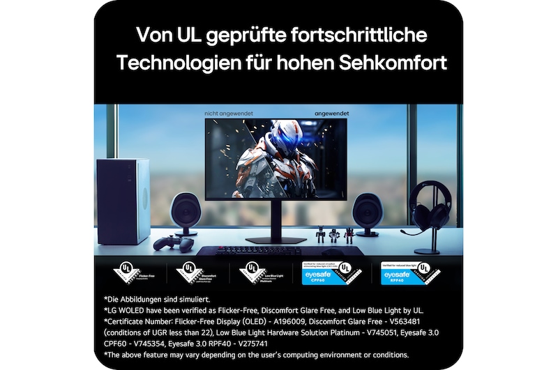 +15-Grad-Seitenansicht mit geneigtem Monitor