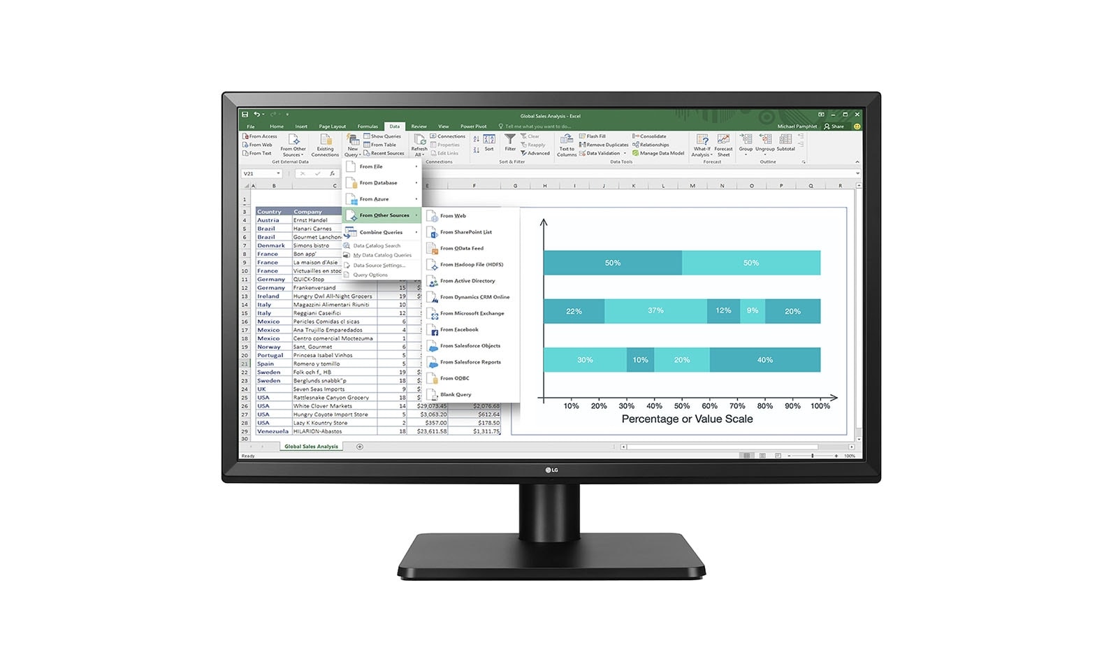 Vorderseite von Business IPS Monitor 27QD58P-B