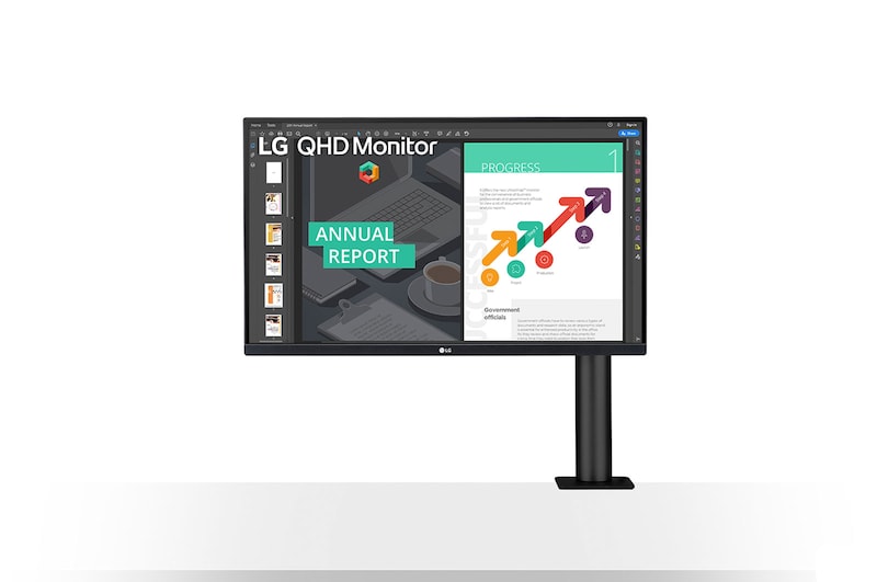 LG 27 Zoll Display Ergo IPS Monitor mit QHD-Auflösung, HDR10 und USB Type-C™, 27QN880-B