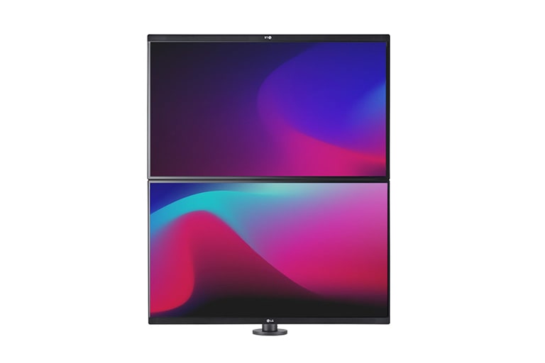 Zwei Displays sind übereinander angebracht