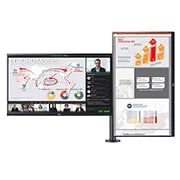 LG Ergo-Dual-QHD-Monitor 27 Zoll und Daisy Chain, 27QP88D-BS