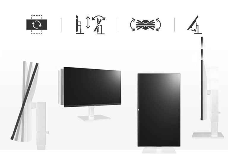 Vielseitiges Design mit Neigungs-, Schwenk- und Höheneinstellungsoptionen