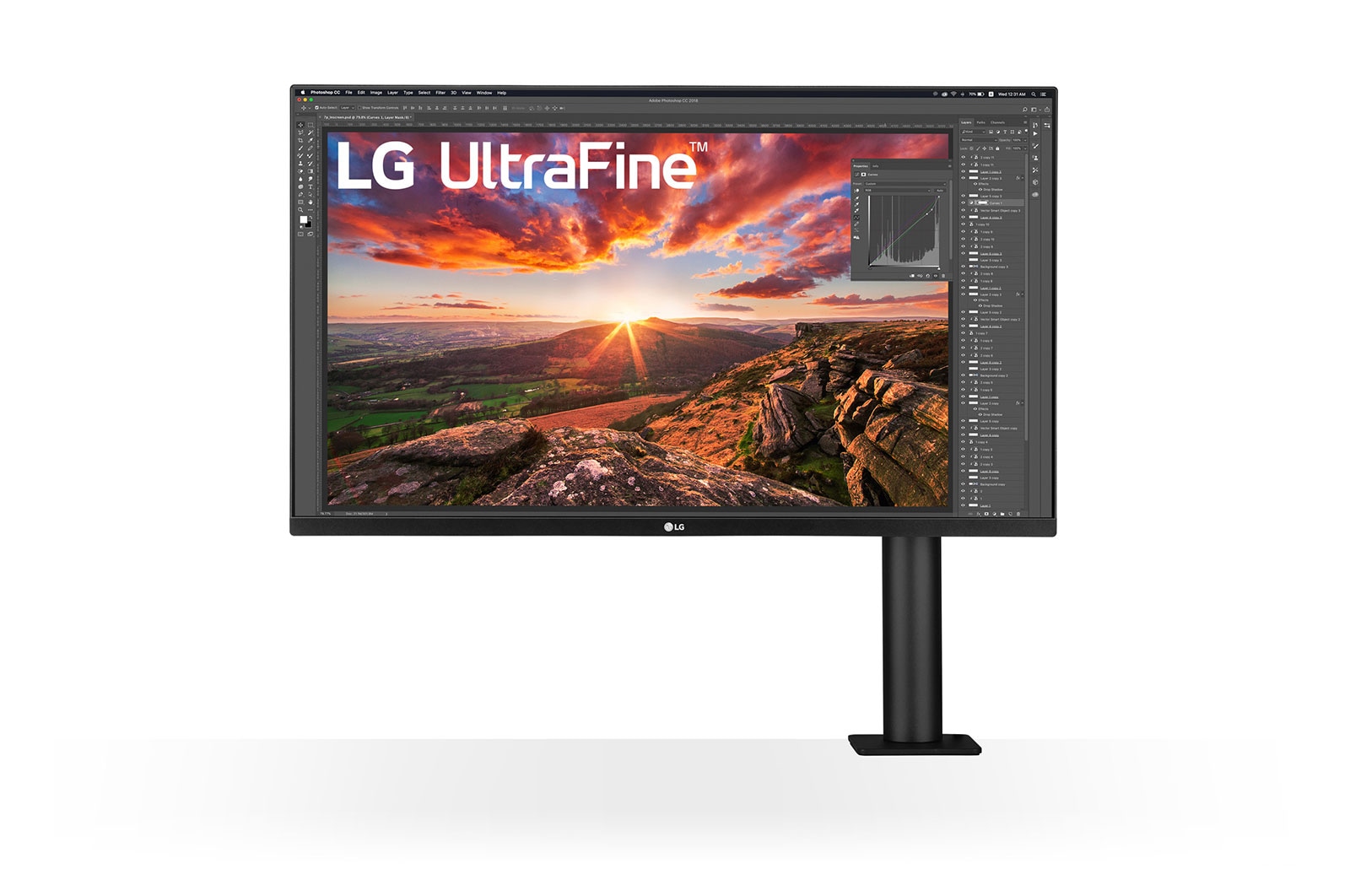 LG 31,5 Zoll UltraFine™ Ergo Monitor mit HDR10, IPS und UHD 4K-Auflösung, 32UN880P-B