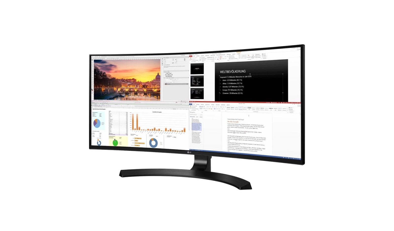 Vorderseite von IPS 21:9 Curved UltraWide™ QHD Monitor  mit 86,36 cm (34 Zoll) 34CB88-B