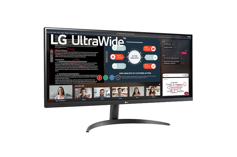 LG 34 Zoll UltraWide™ IPS Monitor mit HDR10 und Full HD, 34WP500-B