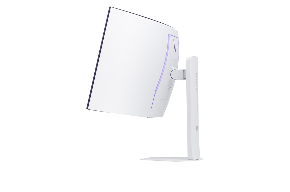 side view of a tilted monitor