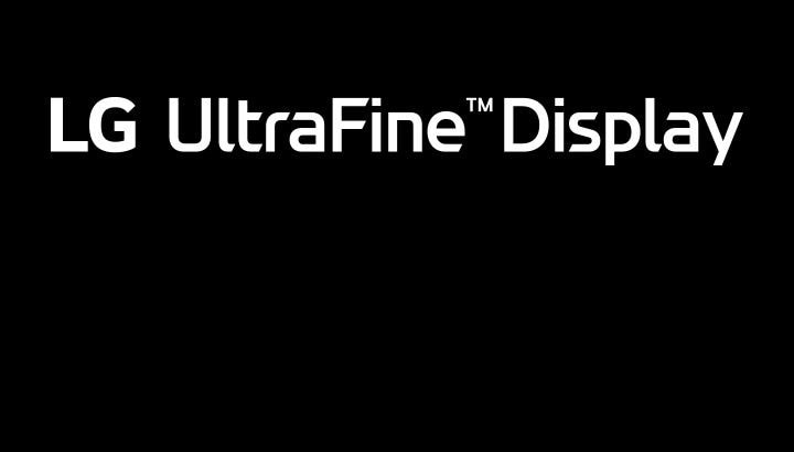 Logo „LG UltraFine-Monitor“.
