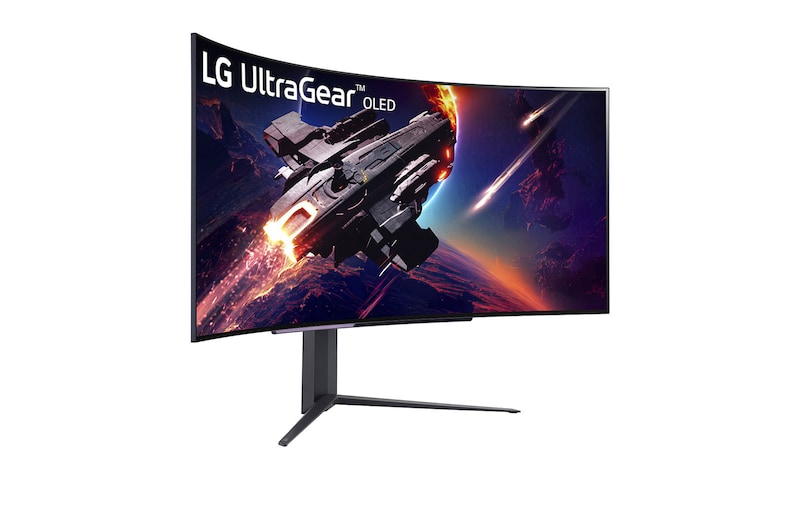 LG UltraGear™ 45 Zoll OLED Curved Gaming Monitor mit 0.03ms, 240Hz, WQHD Auflösung, HDR10, 45GR95QE