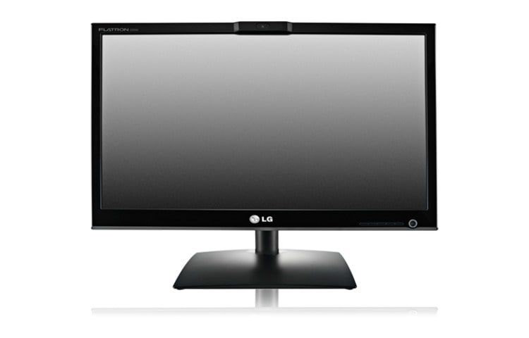 Vorderseite von LG 3D-Monitor mit 63,5 cm (25 Zoll) Bildschirmdiagonale, Eye-Tracking-Technologie und Full HD-Auflösung D2500N